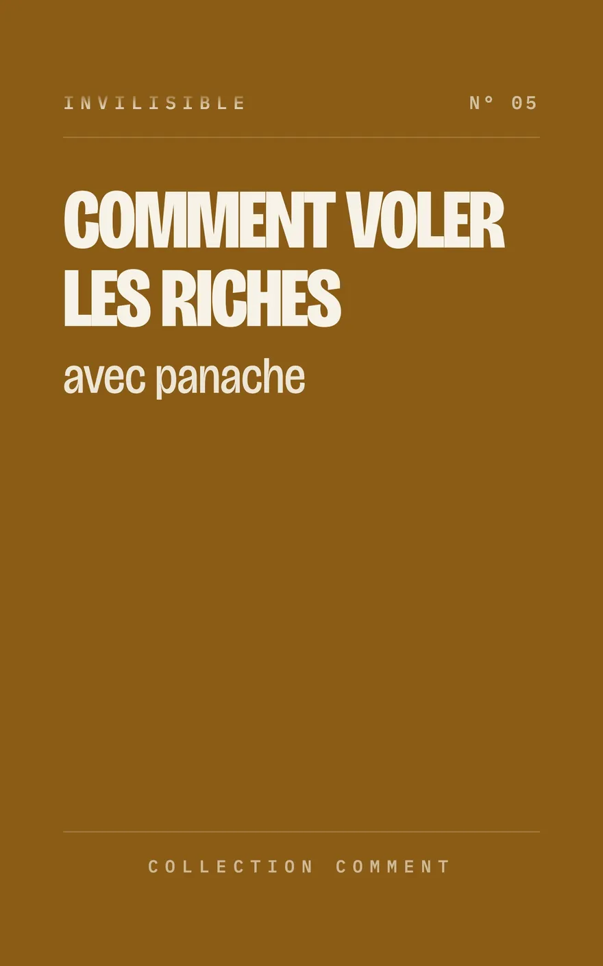 Couverture : Comment voler les riches, avec panache